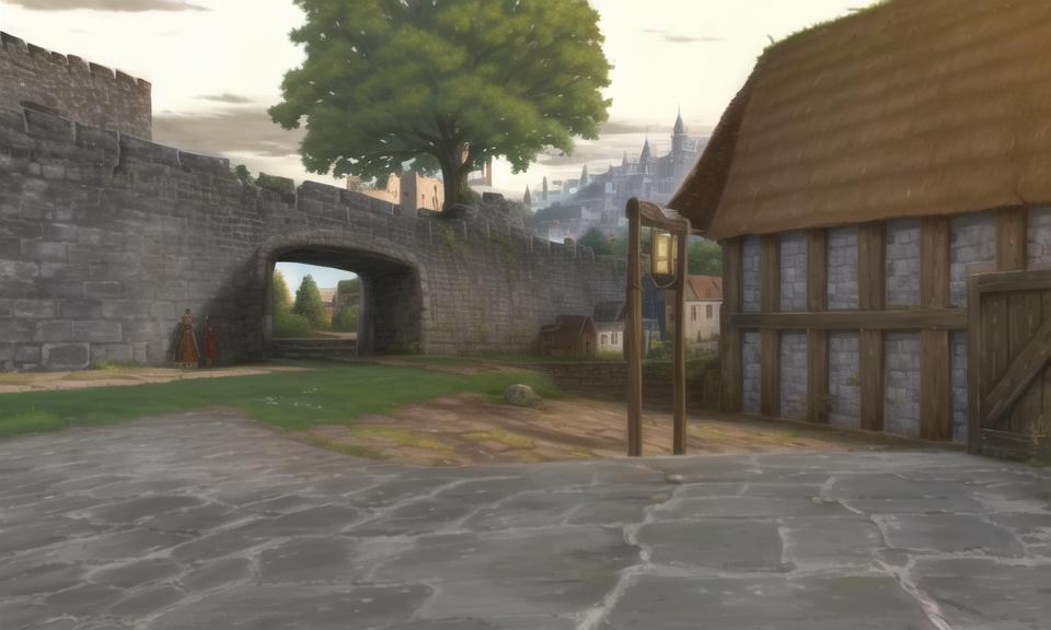 00019_Daggerfall_street_scene_tree_in_the_foreground_in_front_of_the_wall_medieval_city_gate_inn_cobblesto_seed_585978651.jpg