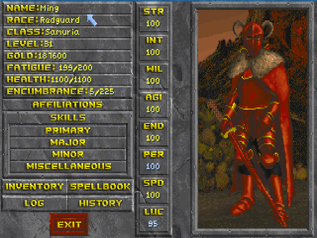 Classic Character Screen