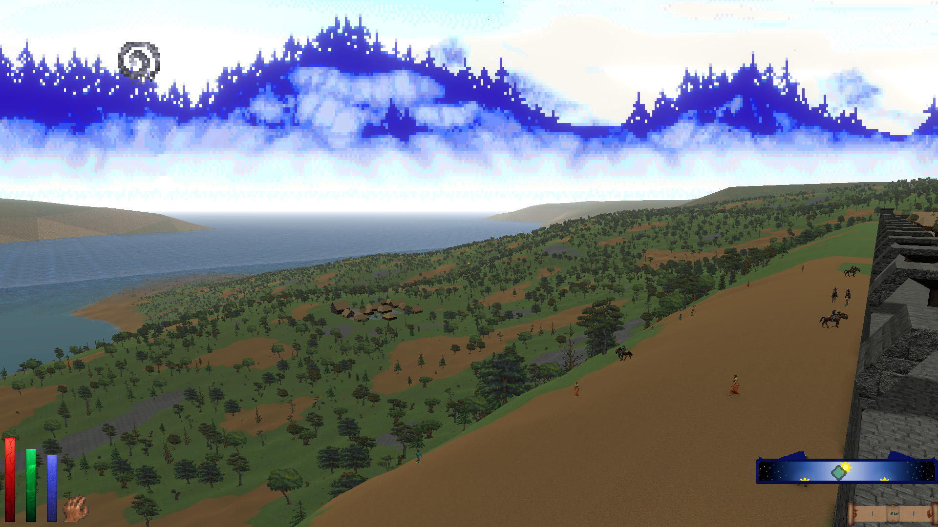 Iliac bay from Dagerfall city walls - daggerfall unity distant terrain.jpg