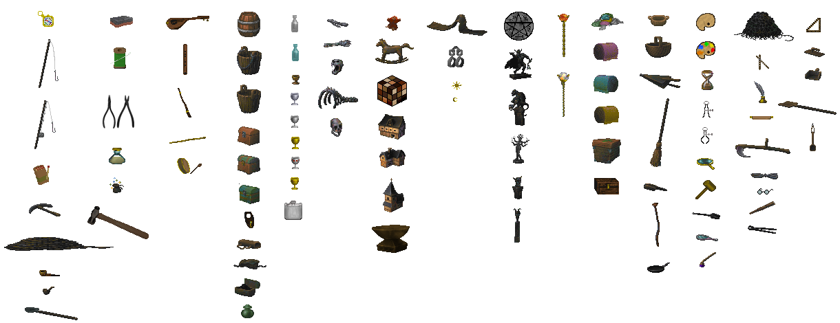 84 Total Items Added, Some With Multiple Variants. Many Textures From Previously Unused Daggerfall Assets.